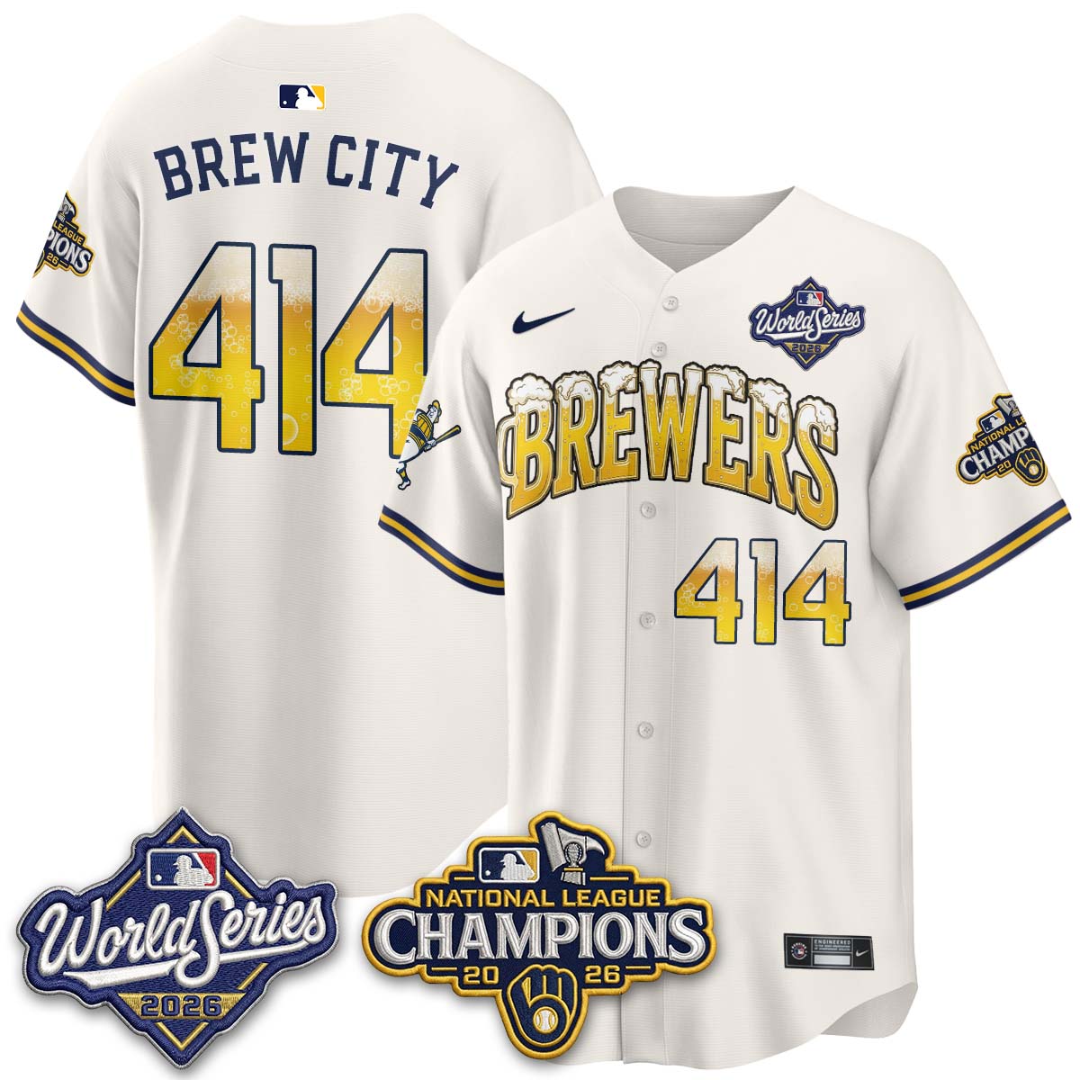 MIL "Pitcher & Pint" 2026 NL Champions Vapor Jersey - Stitched