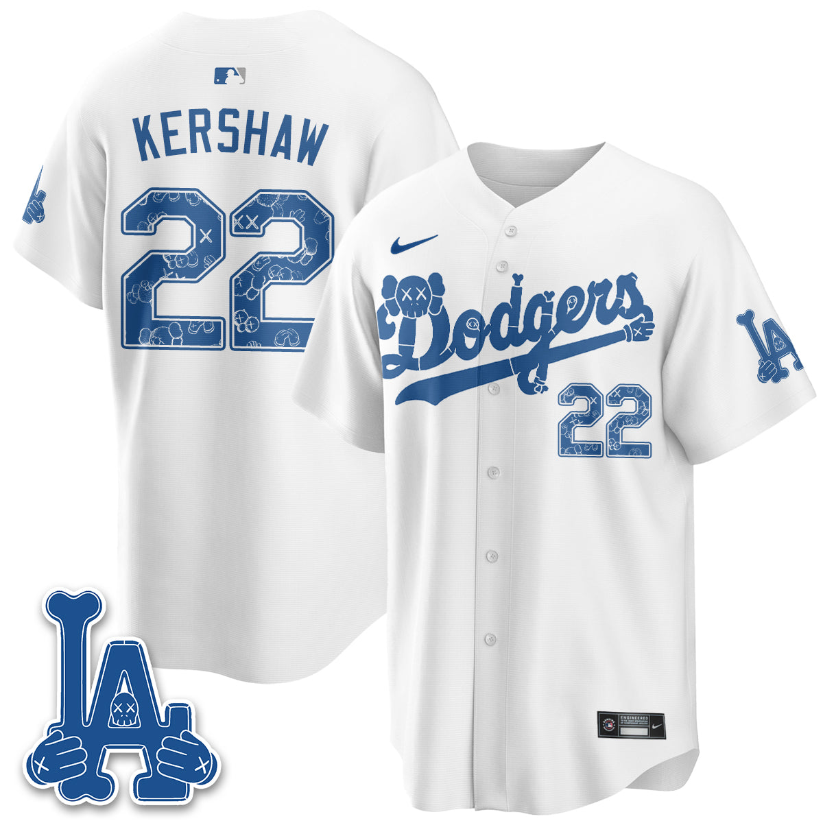 Los Angeles Dodgers x KAWS Edition Vapor Jersey V2- Stitched