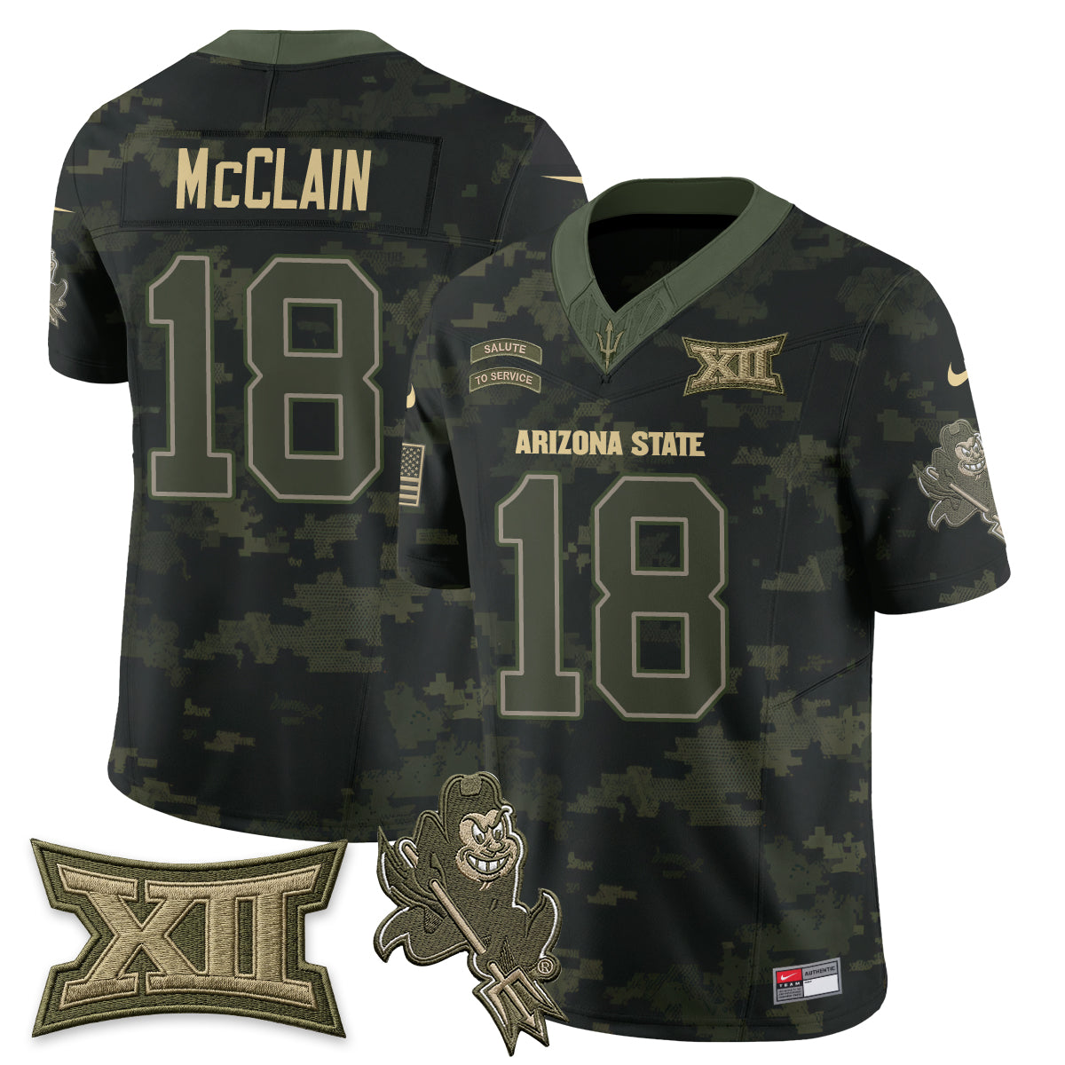 Arizona State Sun Devils 2026 Salute to Service Vapor Jersey - Stitched