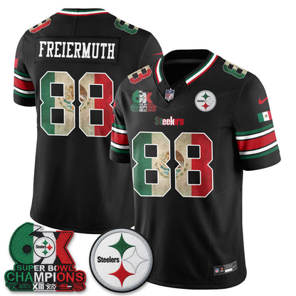 Pittsburgh Steelers Mexico Edition Vapor Jersey - Stitched