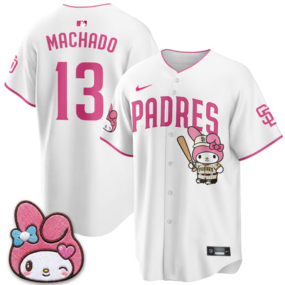 San Diego Padres x Pink Sanrio Friend Vapor Jersey - Stitched