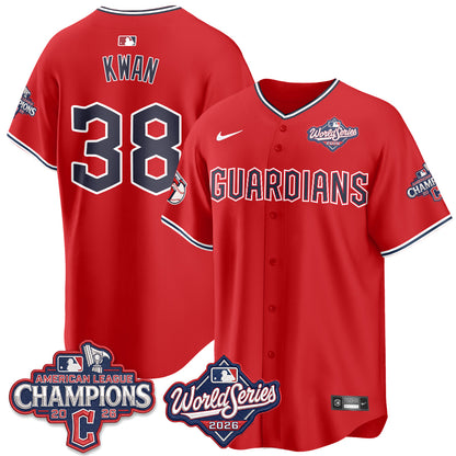 CLE 2026 AL Champions Vapor Jersey - Stitched