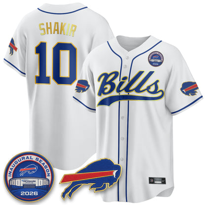 Buffalo Bills 2026 Gold Trim Baseball Edition Vapor Jersey - Stitched
