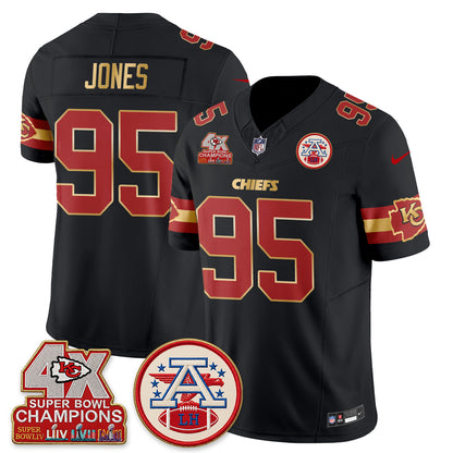 KC 4X Champs Gold Edition Vapor Jersey - Stitched