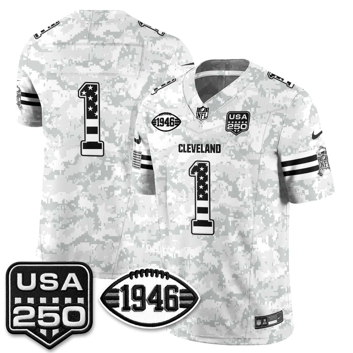 Cleveland Browns 2026 Salute to Service Vapor Jersey - Stitched