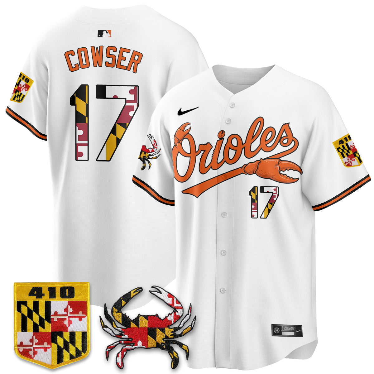 Baltimore Orioles Crab x Maryland Vapor Limited Jersey - Stitched