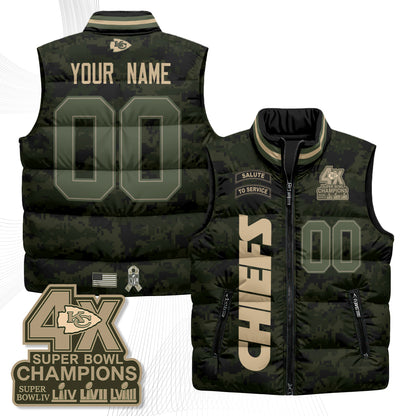 KC 2026 Salute to Service Custom Puffer Vest - Printed