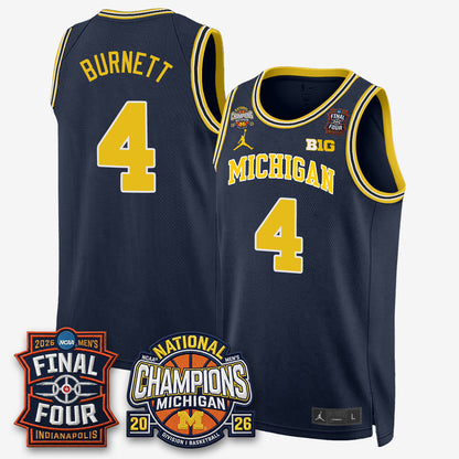 MICH Basketball National Champions Big Text Limited Vapor Jersey - All Stitched