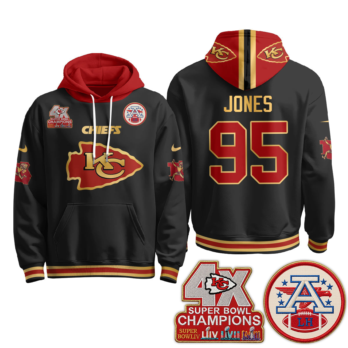 KC 4X Champs Gold Edition Fleece Hoodie - Printed