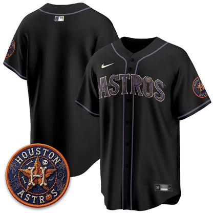 Houston Astros Nightmare Vapor Limited Jersey - Stitched