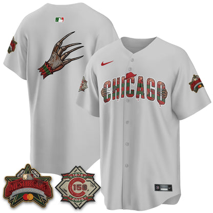 Chicago Cubs A Nightmare on Wrigley Field Edition Vapor Jersey - Stitched