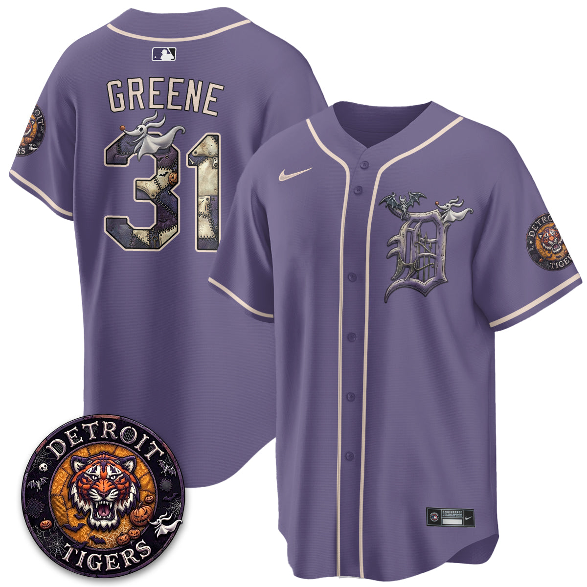 Detroit Tigers Nightmare Edition Vapor Limited Jersey - Stitched