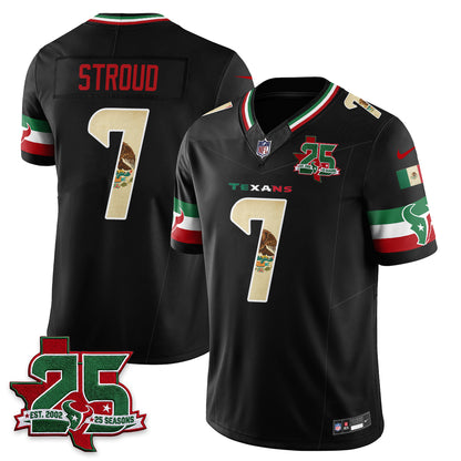 Houston Texans 25 Seasons Mexico Style Vapor Jersey - Stitched