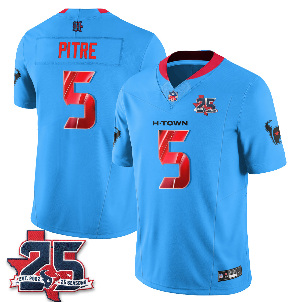 HOU Fangear Edition Vapor Jersey - Stitched