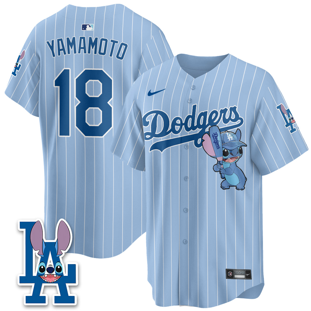 Los Angeles Dodgers x Blue Alien Edition Vapor Jersey - Stitched