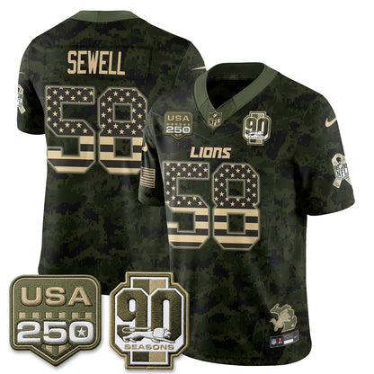 DET 2026 Salute to Service Vapor Jersey - Stitched