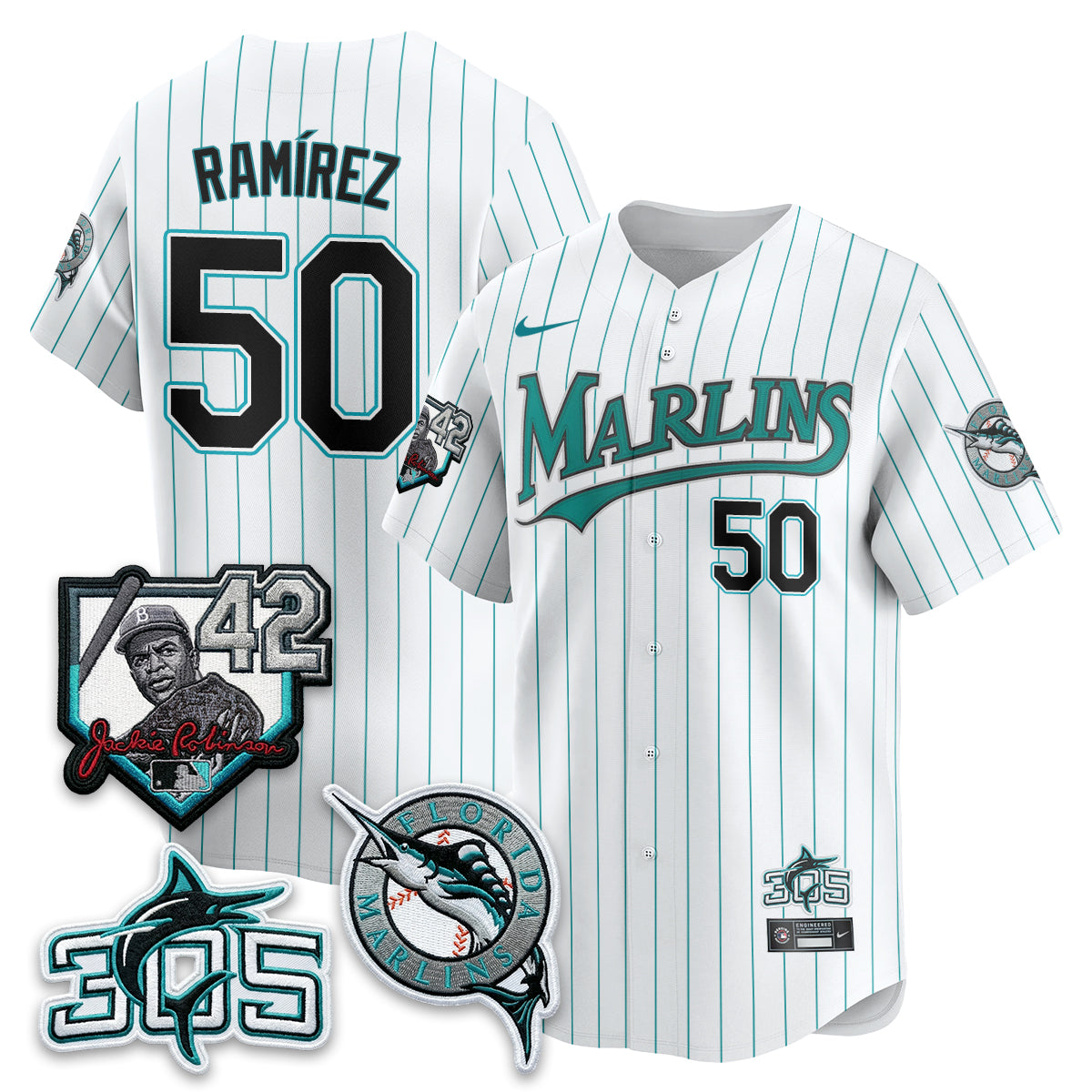 MIA 2026 Throwback Jackie Robinson New Era Vapor Limited Jersey - All Stitched