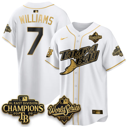 TB 2026 AL Champions Gold Edition Vapor Jersey - Stitched