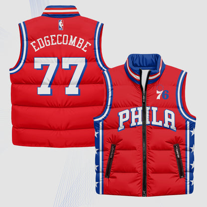 PHI Superteam 24th Season Patch Puffer Vest - Printed