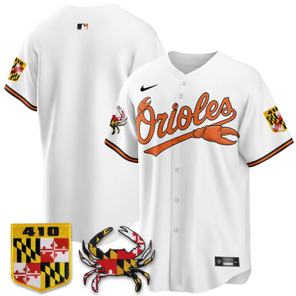 Baltimore Orioles Crab x Maryland Vapor Limited Jersey - Stitched
