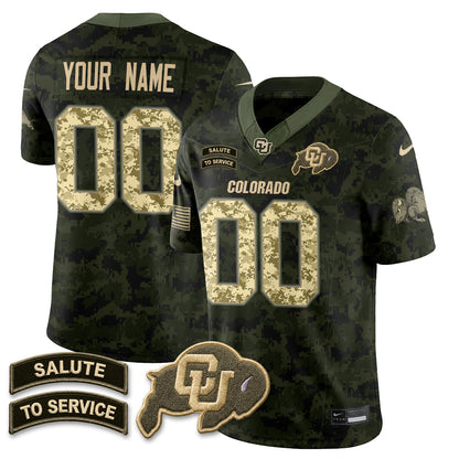 CU 2026 Salute to Service Vapor Custom Jersey - Stitched