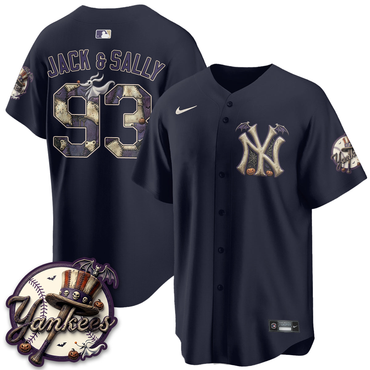 New York Yankees Nightmare Edition Vapor Jersey - Printed
