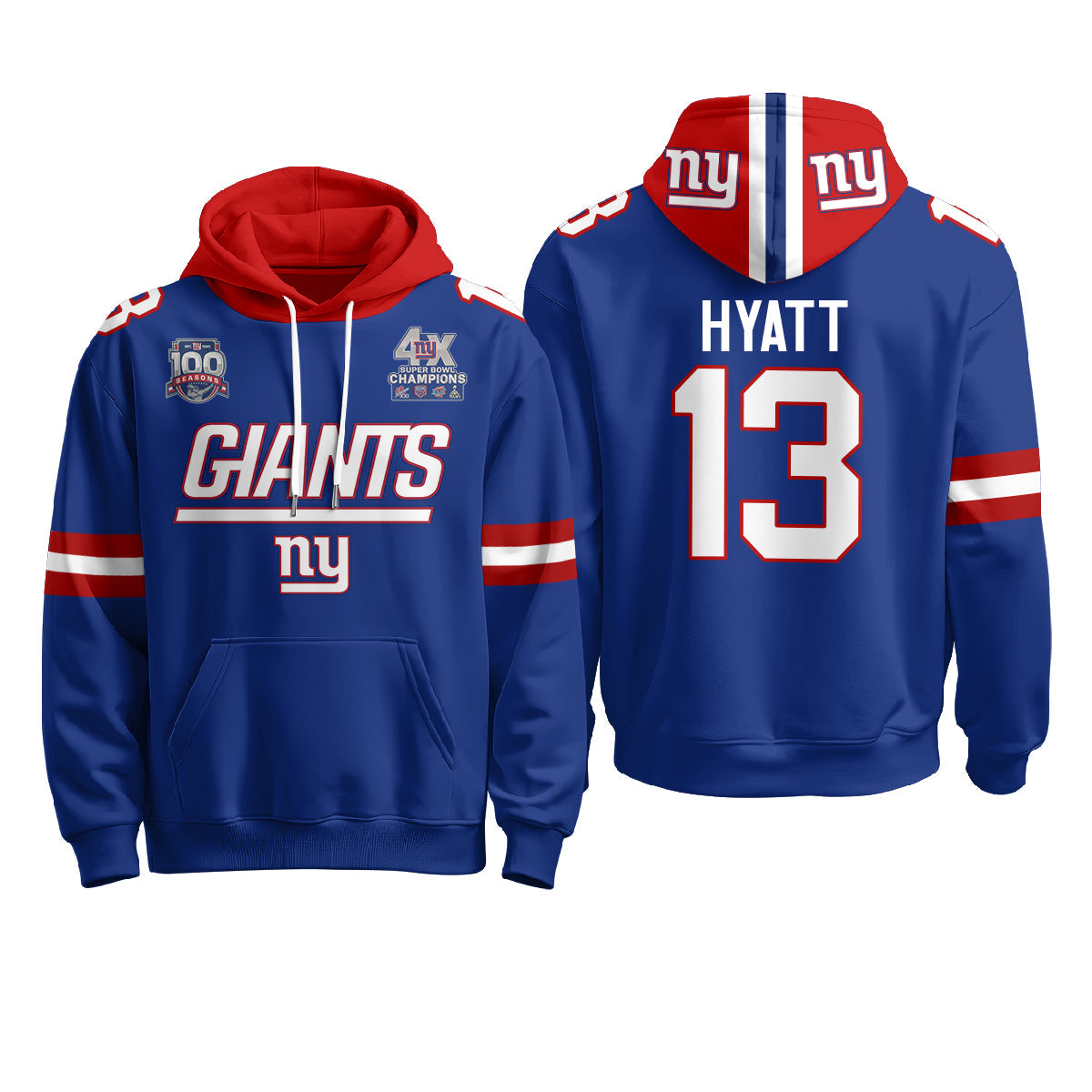 NYG 4X Champs S.Bowl Fleece Hoodie - Printed