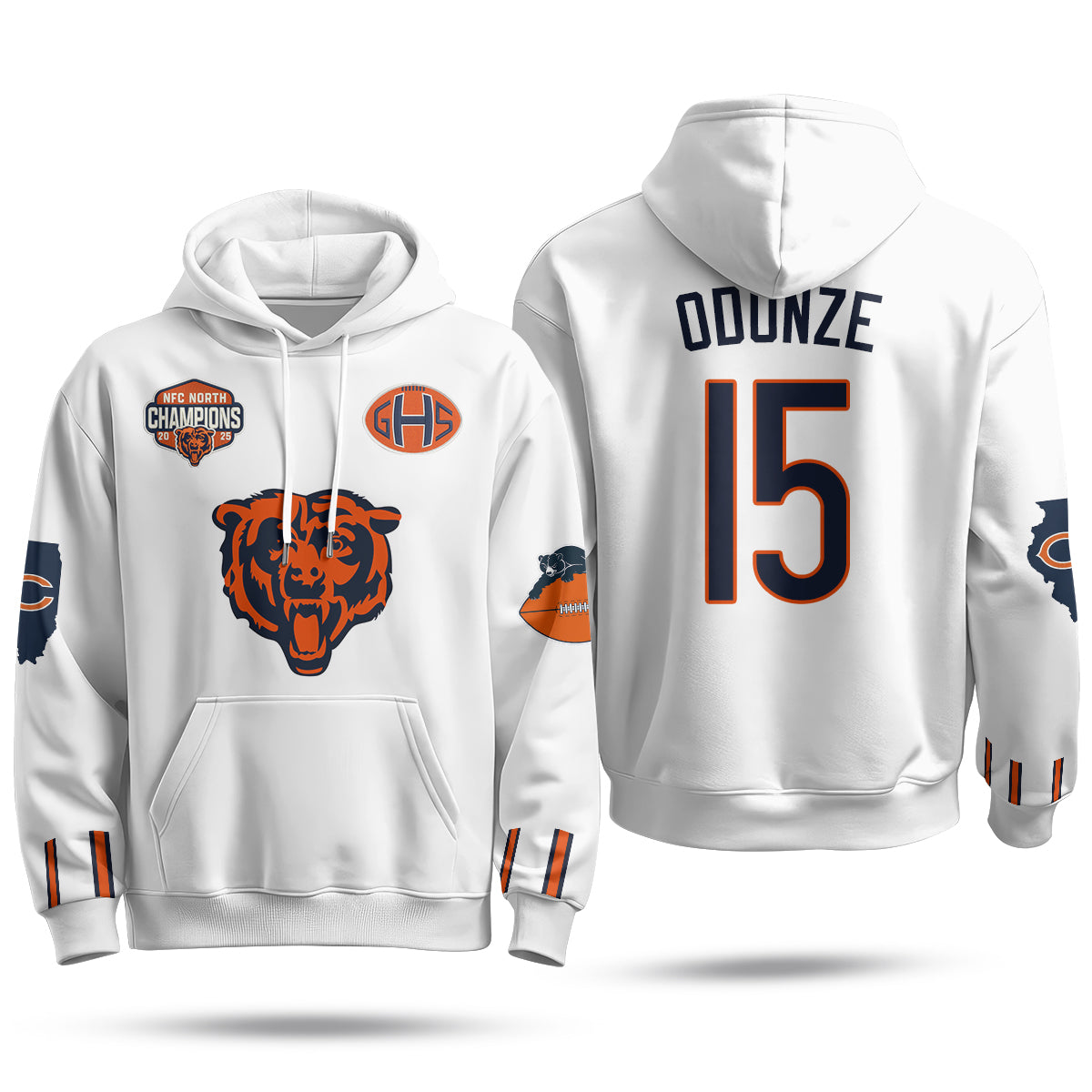 Chicago Bears 2026 Rivalries Fleece Hoodie - Printed