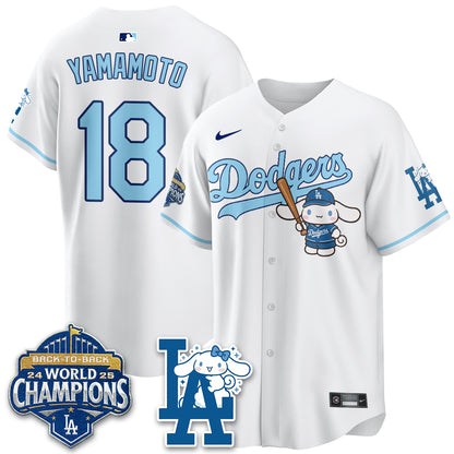 Los Angeles Dodgers Cinnamoroll Edition Vapor Jersey - Stitched