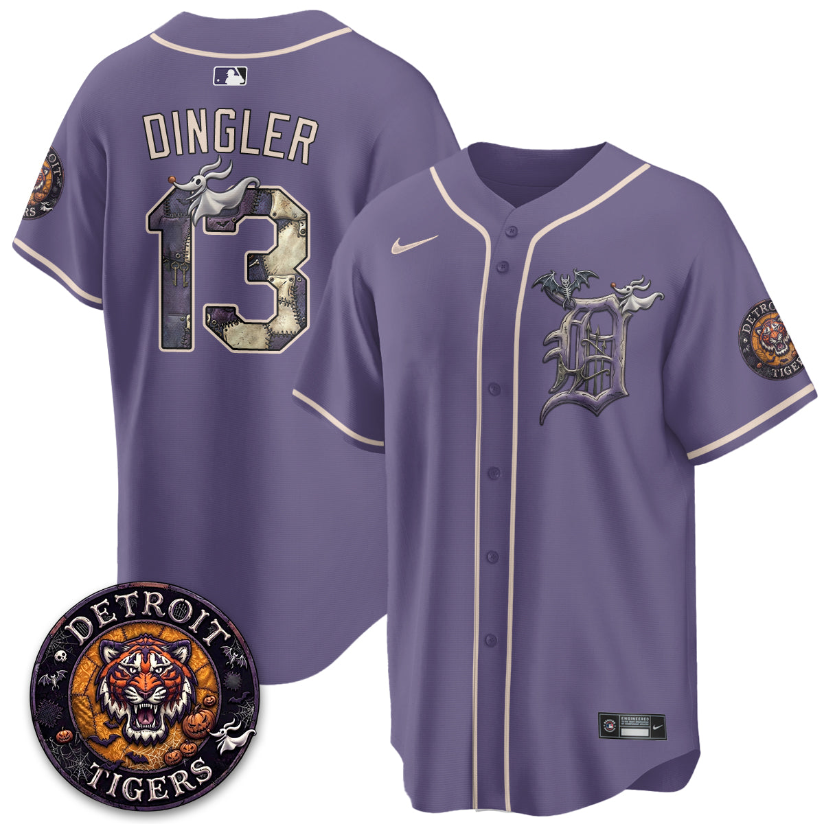 Detroit Tigers Nightmare Edition Vapor Limited Jersey - Stitched