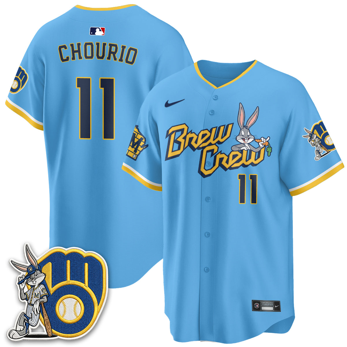 Milwaukee Brewers Bunny Edition Vapor Jersey - Stitched N1