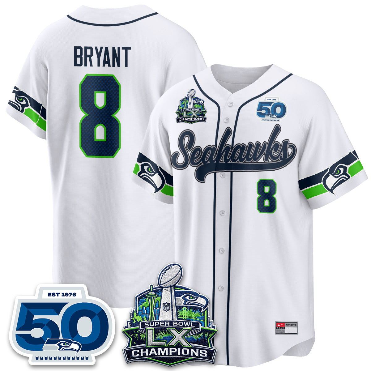 SEA SB LX Champs Vapor Baseball Jersey - Stitch