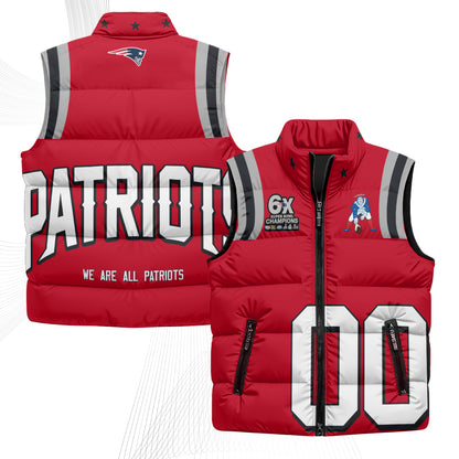 New England Patriots Rivalries Custom Puffer Vest - Printed