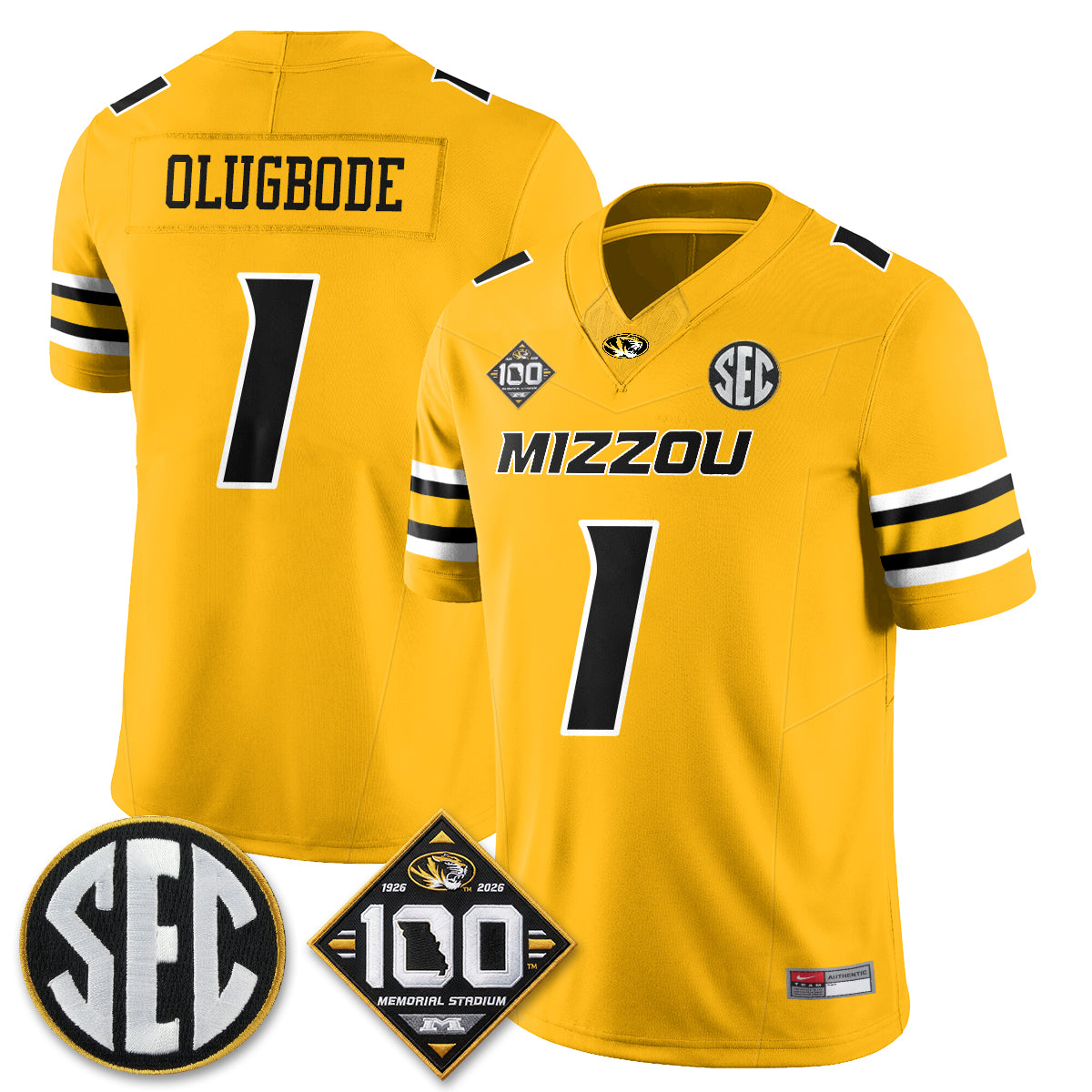 MIZZ 100th Anniversary of Memorial Stadium Vapor Jersey - Stitched