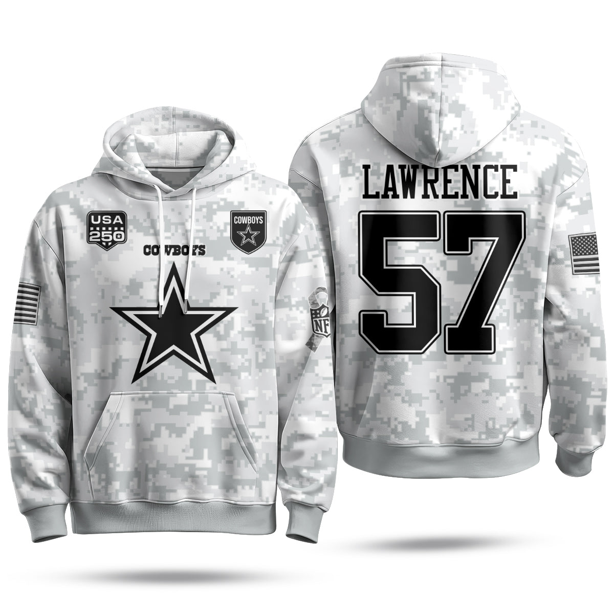 DAL 2026 Salute To Service Edition Pullover Hoodie - Printed