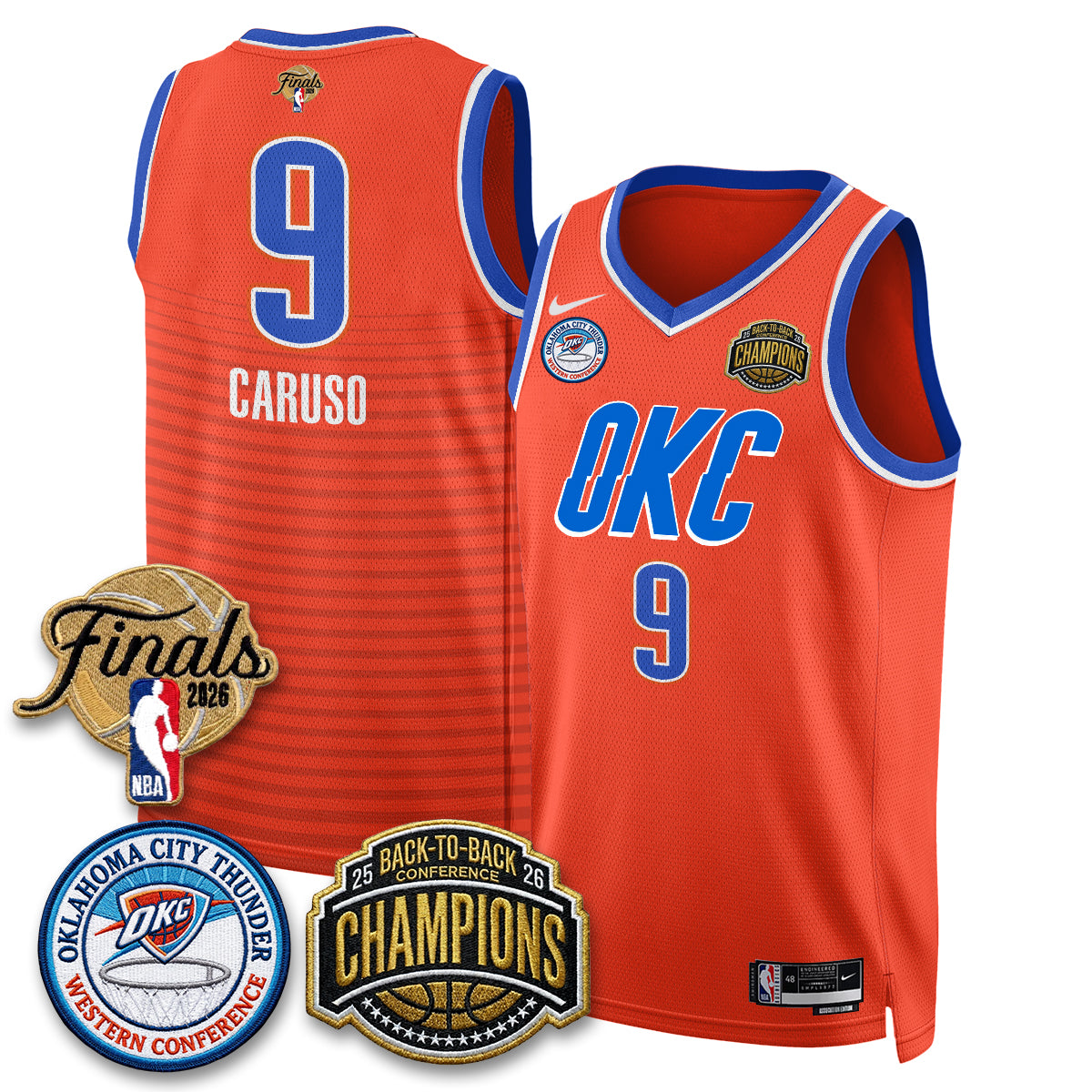 OKC 2026 NBA Western Conference Champions Vapor Jersey - Stitched