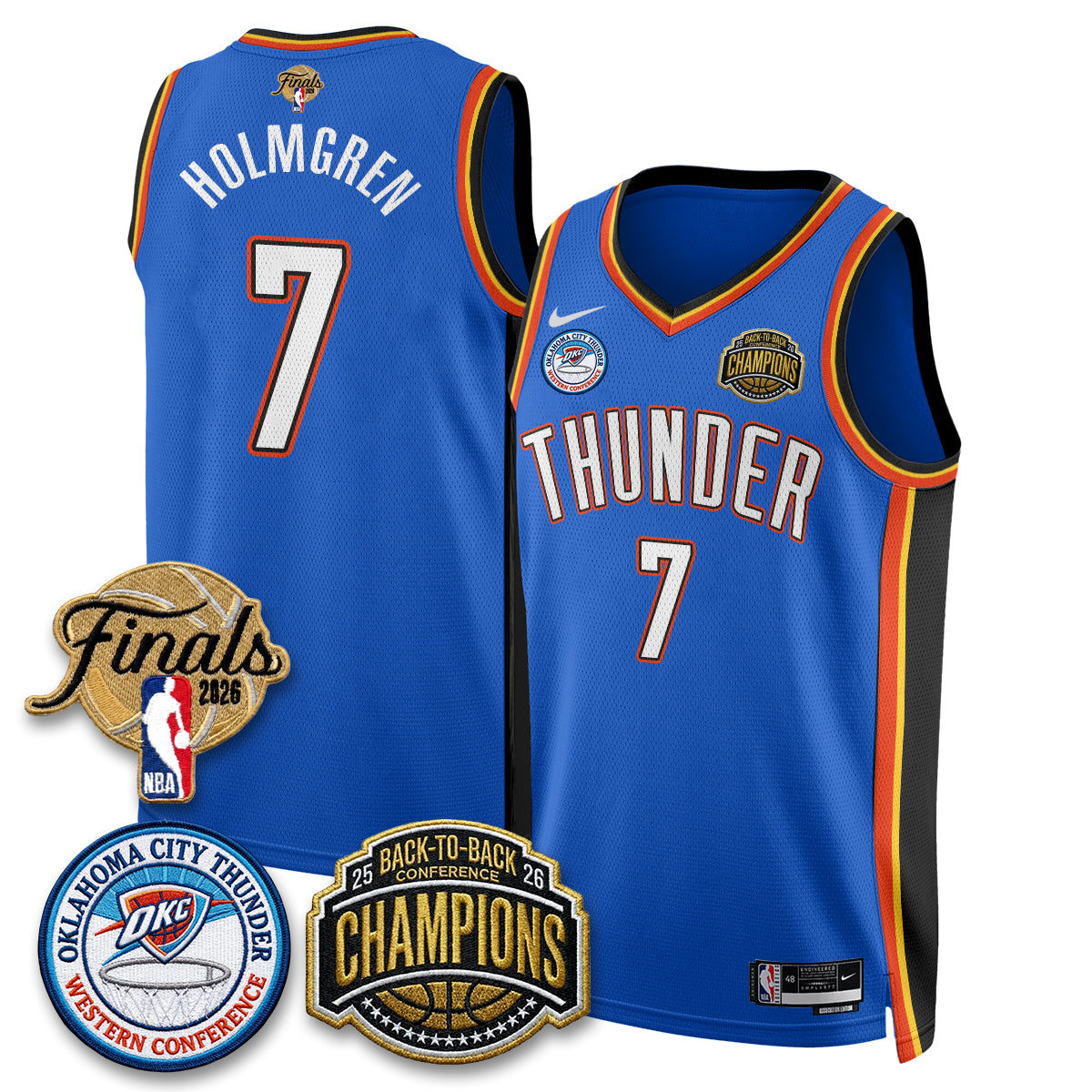 OKC 2026 NBA Western Conference Champions Vapor Jersey - Stitched