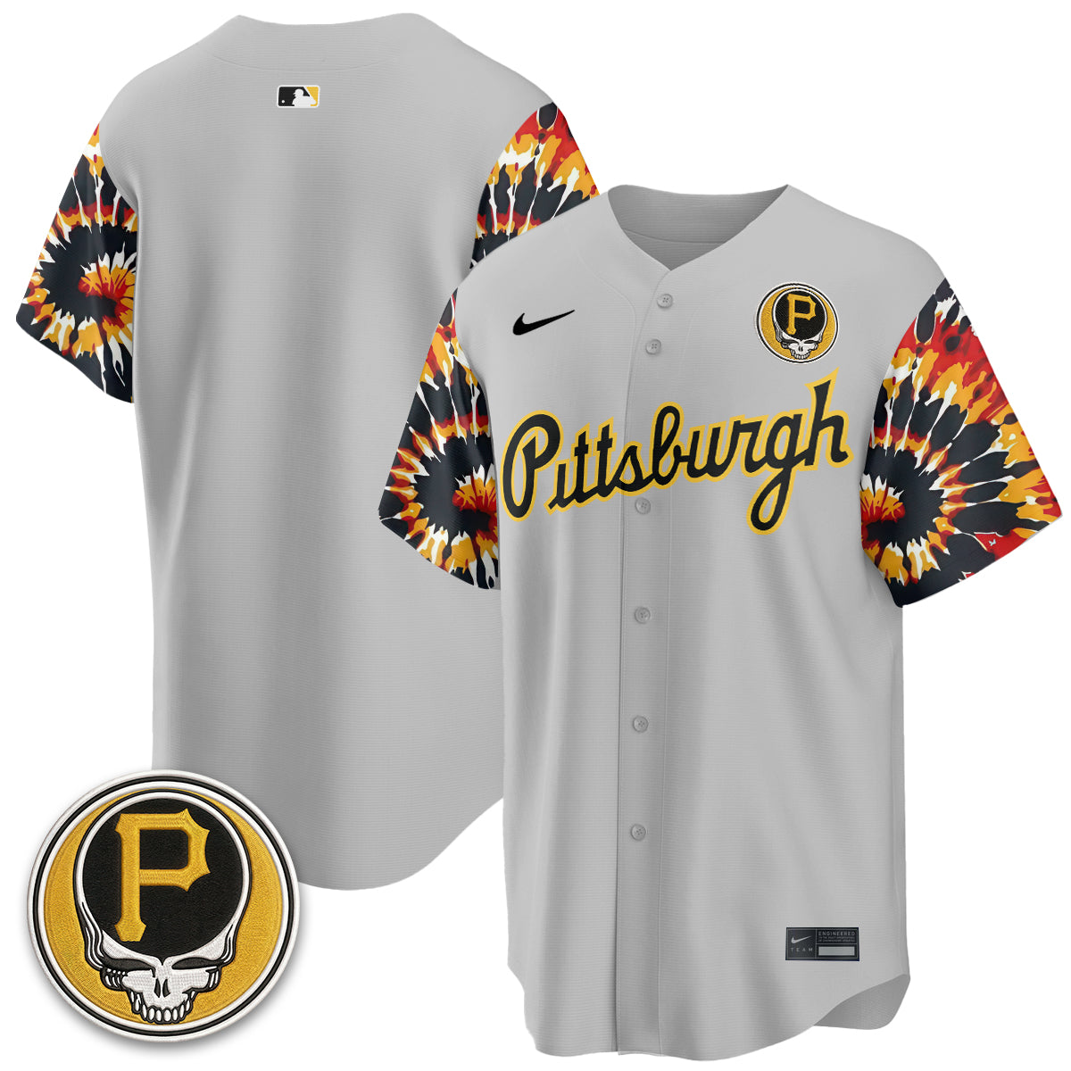 Pittsburgh Pirates x Grateful Dead Vapor Limited Jersey - Stitched