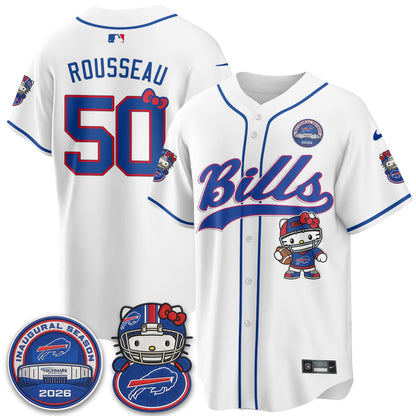Buffalo Bills x Meow  Vapor Baseball Jersey - Stitched