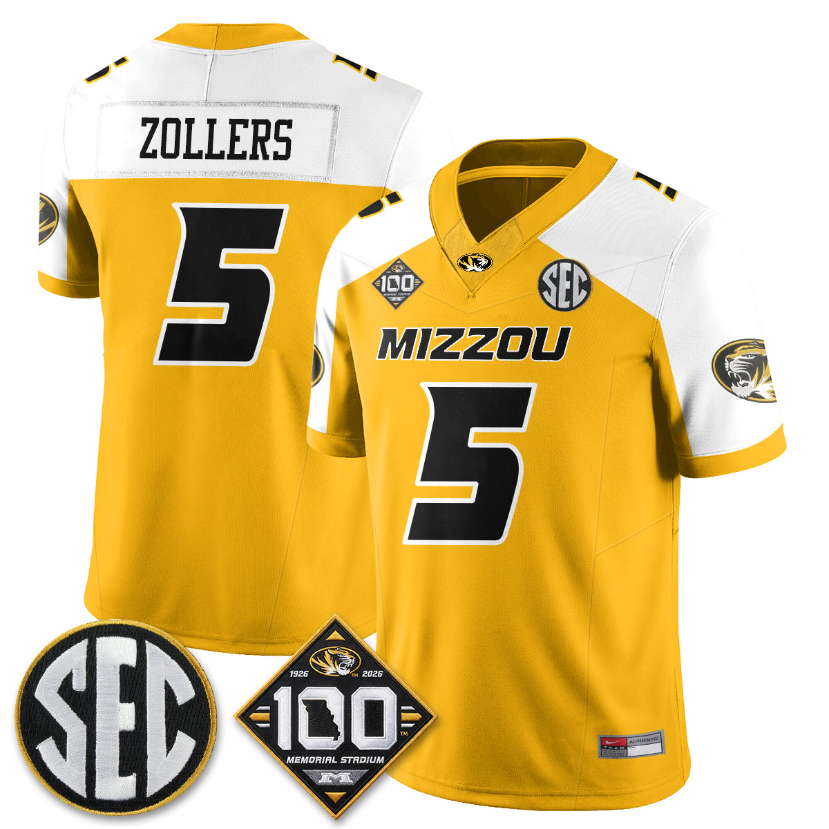 MIZZ 100th Anniversary of Memorial Stadium Vapor Jersey - Stitched