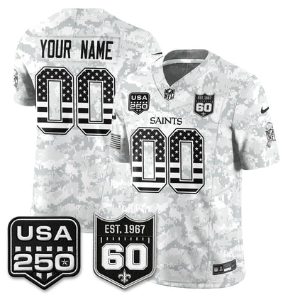 New Orleans Saints 2026 Salute to Service Vapor Custom Jersey - Stitched