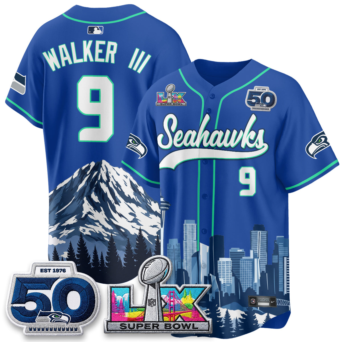 Seattle Seahawks City Edition Vapor Baseball Jersey - Stitch
