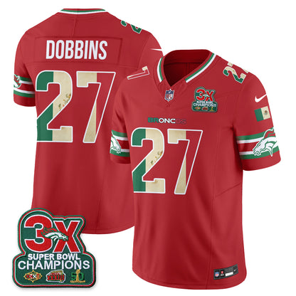 Denver Broncos Mexico Edition Vapor Jersey - Stitched