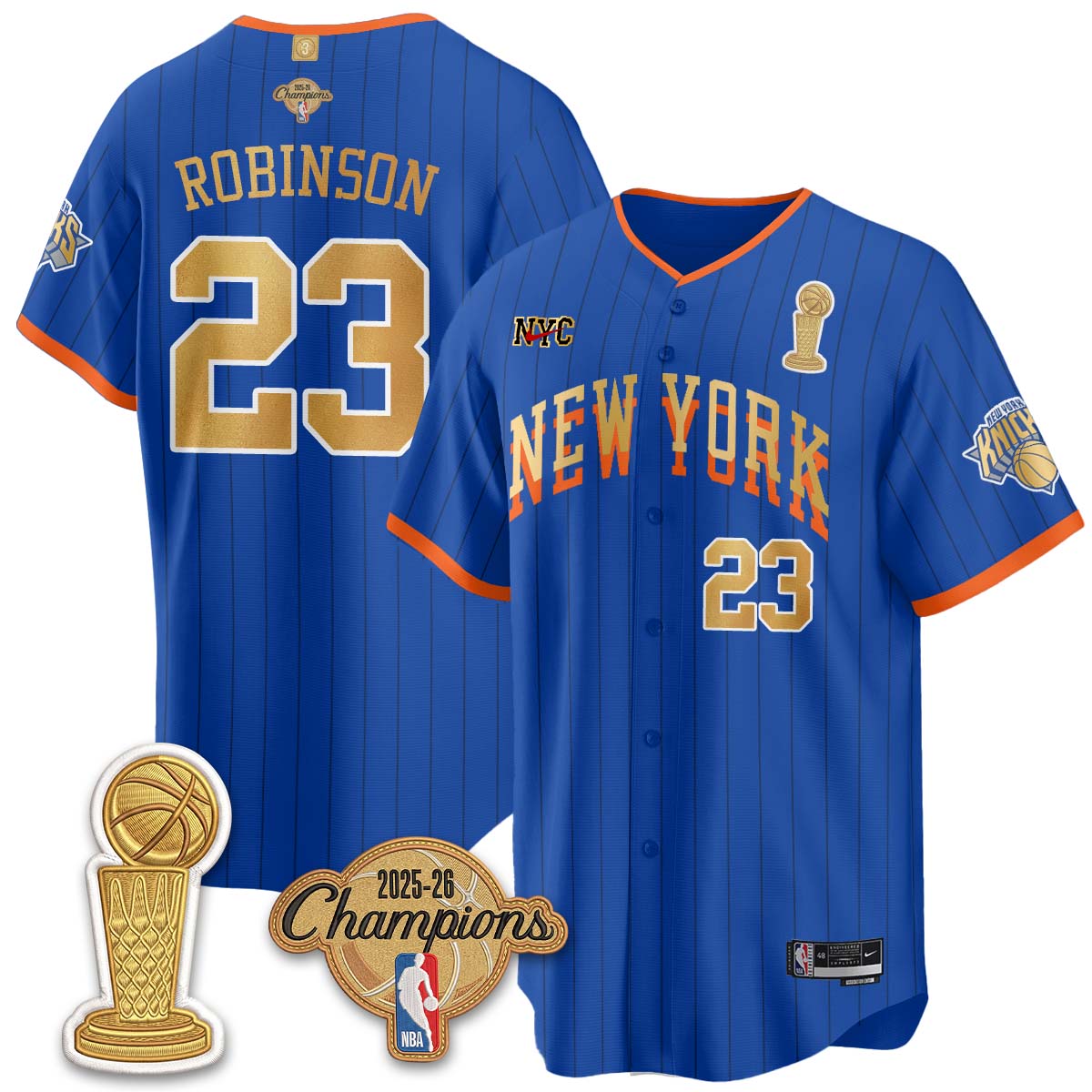 NYK Champions Night Baseball Vapor Jersey - Stitched