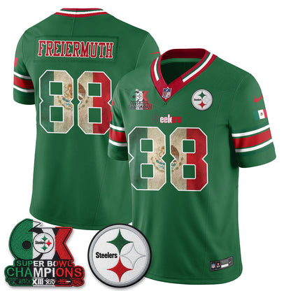 Pittsburgh Steelers Mexico Edition Vapor Jersey - Stitched