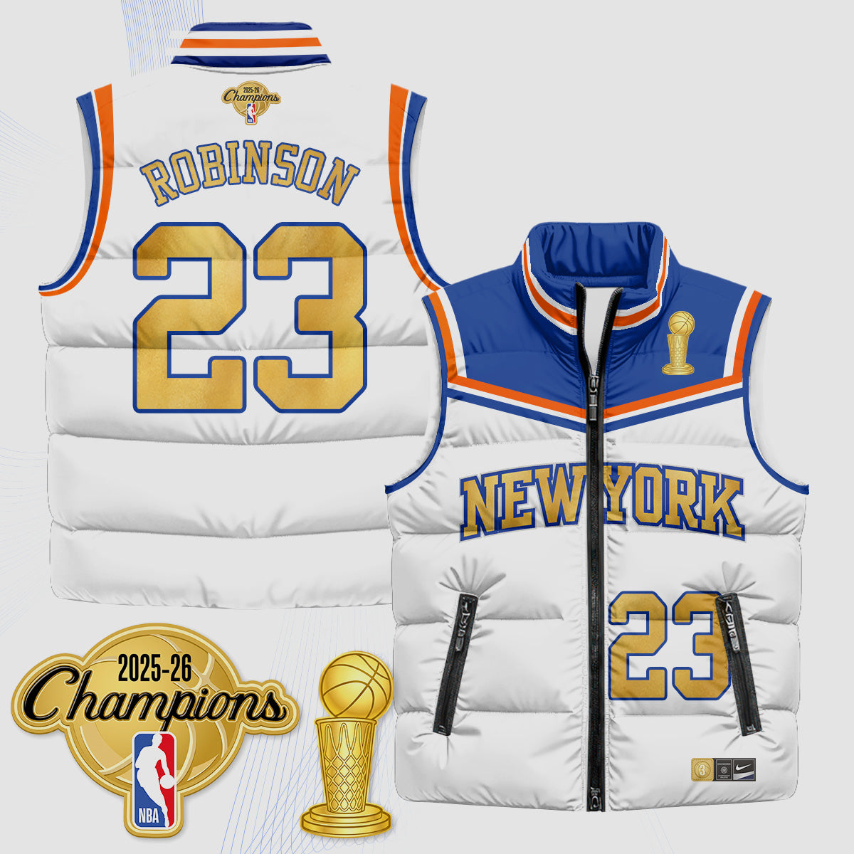 NYK Champions Night Puffer Vest - Printed