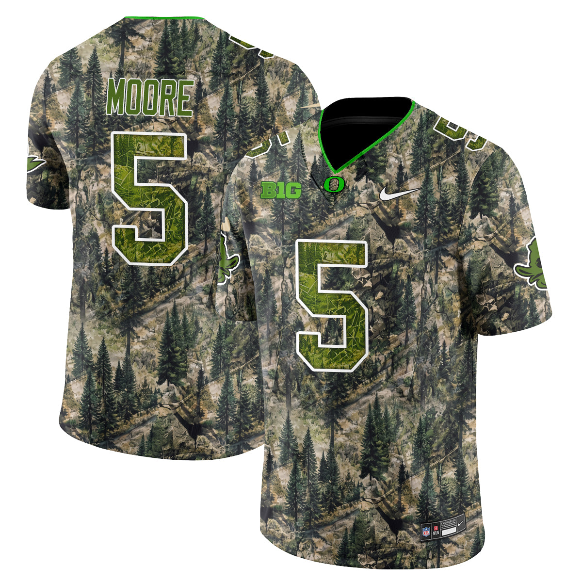 Oregon Ducks Camouflage 2026 Edition Vapor Jersey - Stitched
