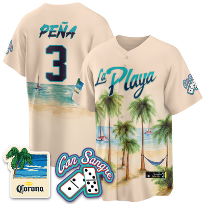 Houston Astros Beach Connect "La Playa" Edition Vapor Jersey- Patch Stitched