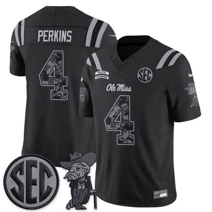 Ole Miss Rebels 2026 Salute to Service Vapor Jersey - Stitched