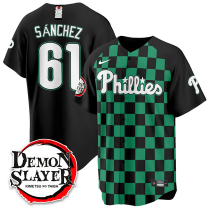 Philadelphia Phillies Demon Slayer Vapor Limited Jersey - Stitched